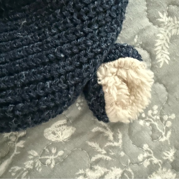 Baby GAP • Baby CashSoft Sherpa-Lined Bear Beanie • blue • 0-3 months - Picture 2 of 4